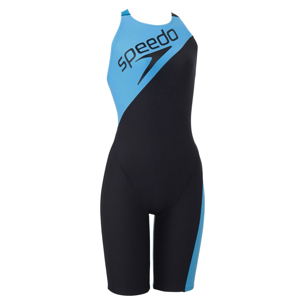 スピード（SPEEDO）（レディース）フィットネス水着 レディース 水泳 パネル ターンズニースキン青 S-LLサイズ STW12503 PB スパッツタイプ 練習用