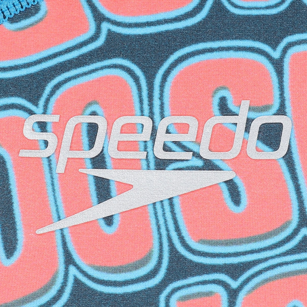 スピード（SPEEDO）（レディース）フィットネス水着 水泳 ウェーブ ロゴ ターンズパズルミニオープンバックニースキン 紺×オレンジ S-LLサイズ STW12515G OR