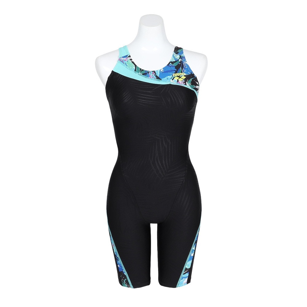アリーナ（ARENA）（レディース）フィットネス水着 レディース 水泳 アクアエクサ フィットネスワンピーススパッツ AS5FWF09L BKGR