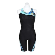 (レディース)フィットネス水着 レディース 水泳 アクアエクサ フィットネスワンピーススパッツ AS5FWF09L BKGR