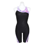 (レディース)フィットネス水着 レディース 水泳 アクアエクサ フィットネスワンピーススパッツ AS5FWF09L BKPP