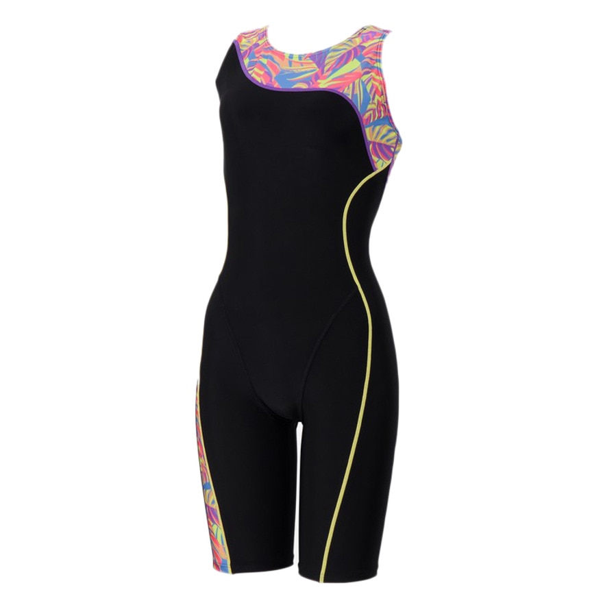 スピード（SPEEDO）（レディース）フィットネス水着 レディース 水泳 アシンメトリー ルースンニースキン M-LLサイズ 紫 SFW12565 PU オールインワン
