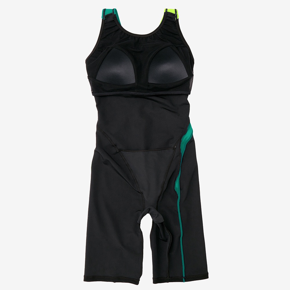 スピード（SPEEDO）（レディース）フィットネス水着 レディース 水泳 トライアングル ルースン ニースキン SFW12569 GR