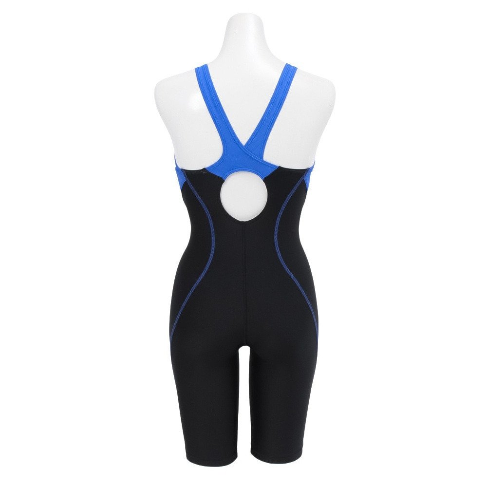 アリーナ（ARENA）（レディース）フィットネス水着 レディース 水泳 アクアエクサ フィットネスワンピース スパッツ 黒×青 S-3L AS5SWF00L BKBL 