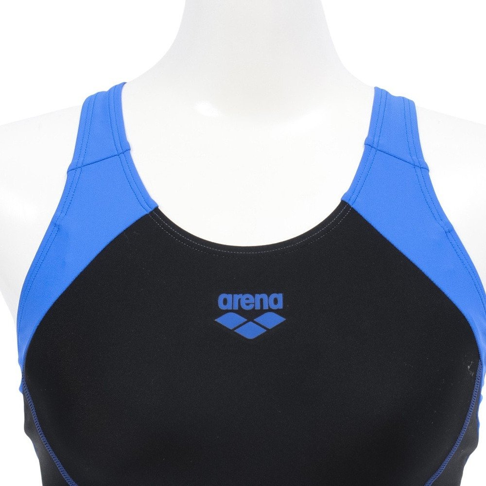 アリーナ（ARENA）（レディース）フィットネス水着 レディース 水泳 アクアエクサ フィットネスワンピース スパッツ 黒×青 S-3L AS5SWF00L BKBL 