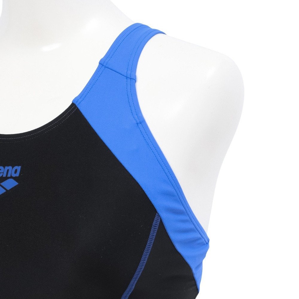 アリーナ（ARENA）（レディース）フィットネス水着 レディース 水泳 アクアエクサ フィットネスワンピース スパッツ 黒×青 S-3L AS5SWF00L BKBL 