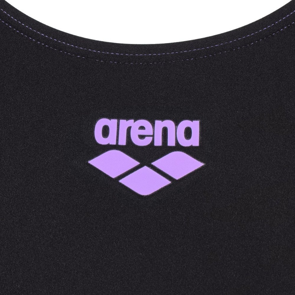アリーナ（ARENA）（レディース）フィットネス水着 レディース 水泳 アクアエクサ フィットネスワンピース スパッツ 黒×紫 S-3L AS5SWF00L BKPP