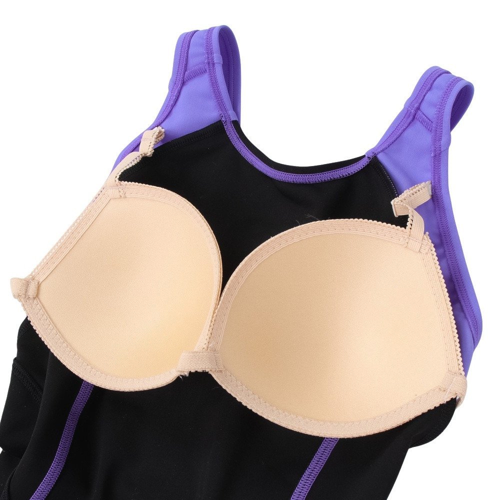 アリーナ（ARENA）（レディース）フィットネス水着 レディース 水泳 アクアエクサ フィットネスワンピース スパッツ 黒×紫 S-3L AS5SWF00L BKPP