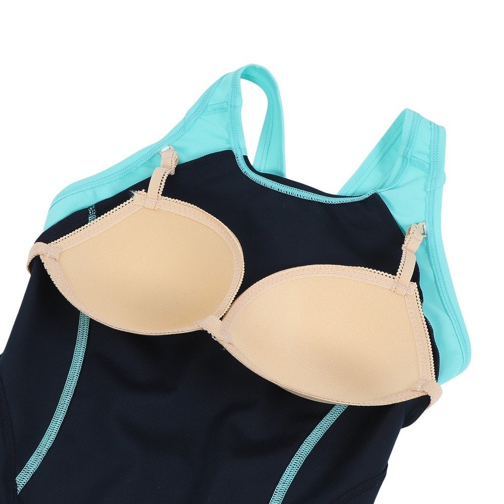 アリーナ（ARENA）（レディース）フィットネス水着 レディース 水泳 アクアエクサ フィットネスワンピース スパッツ 紺×緑 S-3L AS5SWF00L NVEM