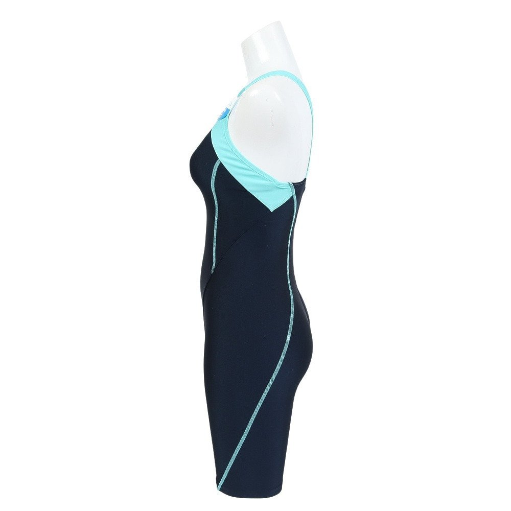 アリーナ（ARENA）（レディース）フィットネス水着 レディース 水泳 アクアエクサ フィットネスワンピース スパッツ 紺×緑 S-3L AS5SWF00L NVEM