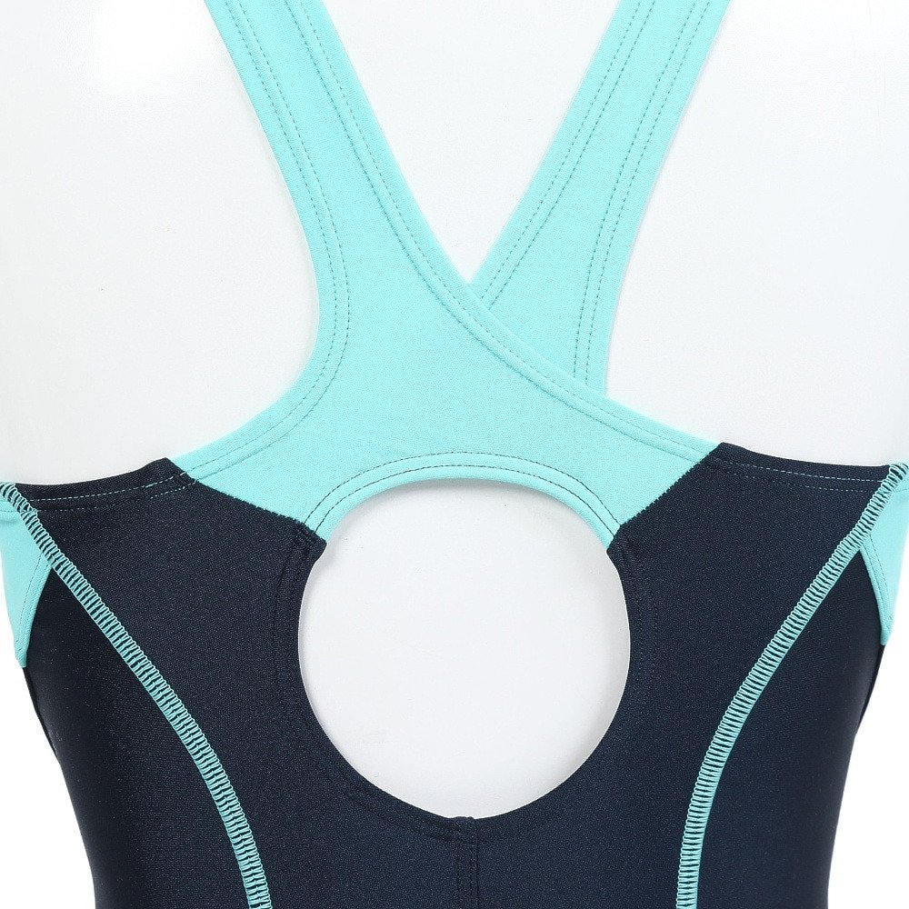 アリーナ（ARENA）（レディース）フィットネス水着 レディース 水泳 アクアエクサ フィットネスワンピース スパッツ 紺×緑 S-3L AS5SWF00L NVEM