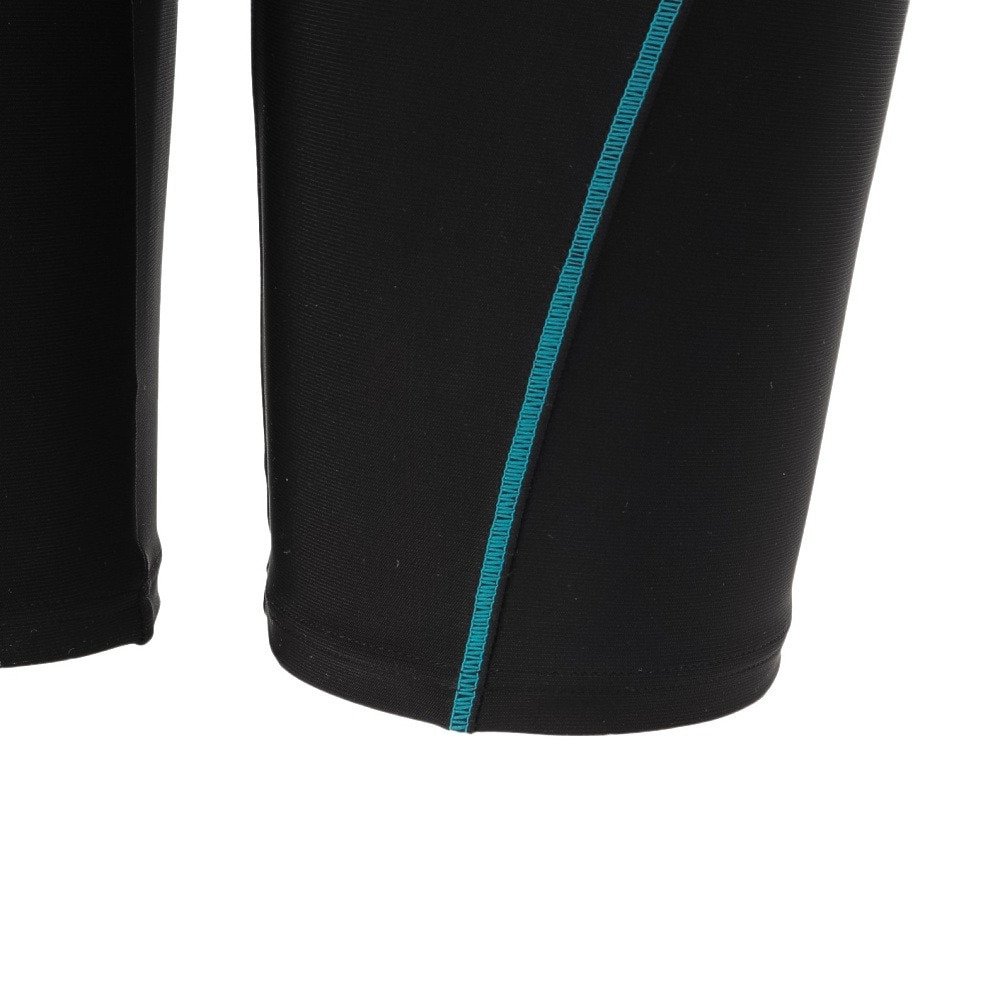 スピード（SPEEDO）（レディース）フィットネス水着 レディース 水泳 ルースンニースキン 黒×青 S-LLサイズ SFW12592Z KQ 撥水 UVカット 