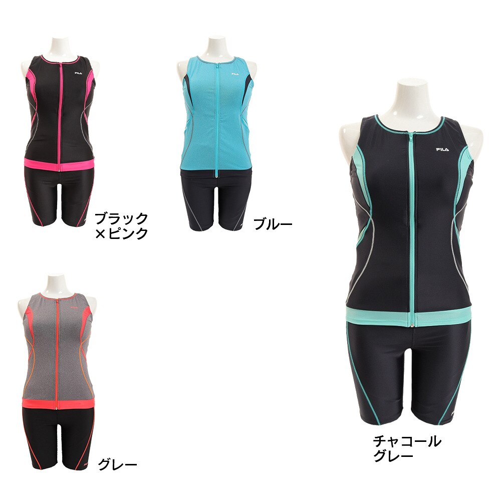 フィラ（FILA）（レディース）フィットネス水着 レディース 水泳 フルジップセパレーツ水着 311-202GMT