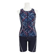 フィラ（FILA）（レディース）フィットネス水着 レディース 水泳 総柄フルジップ セパレート水着 312-207NV