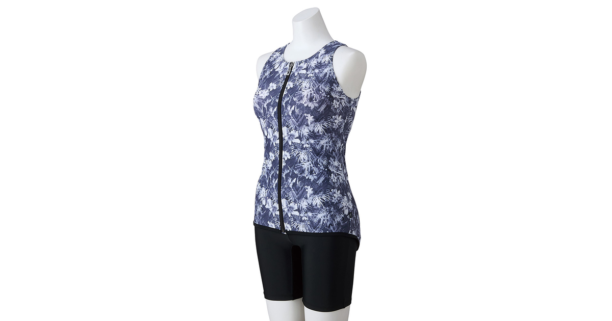 ミズノ（MIZUNO）（レディース）フィットネス水着 レディース 水泳 アクアフィットネス用セパレート ファスナー付き N2JGA34309  スポーツ用品はスーパースポーツゼビオ