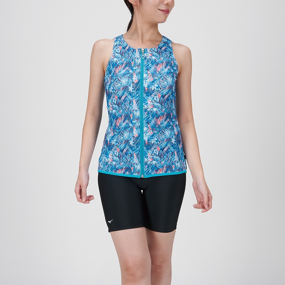 ミズノ（MIZUNO）（レディース）フィットネス水着 レディース 水泳 アクアフィットネス用セパレート ファスナー付き N2JGA34324  スポーツ用品はスーパースポーツゼビオ
