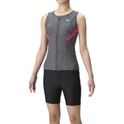 アリーナ（ARENA）（レディース）フィットネス水着 レディース 水泳 すらっとセパ 大きめカラースナップ付きフルジップセパレーツ LAR-1241W MKPK