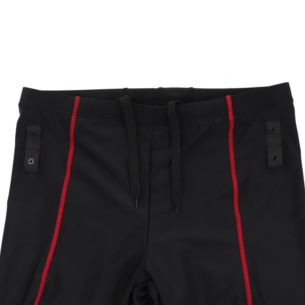リュウナ（レディース）フィットネス水着 レディース 水泳 サイド花柄 半袖 GR2214F RD