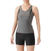 (レディース)フィットネス水着 レディース 水泳 すらっとセパ 大きめカラースナップ付きセパレーツ LAR-3240W MKBK