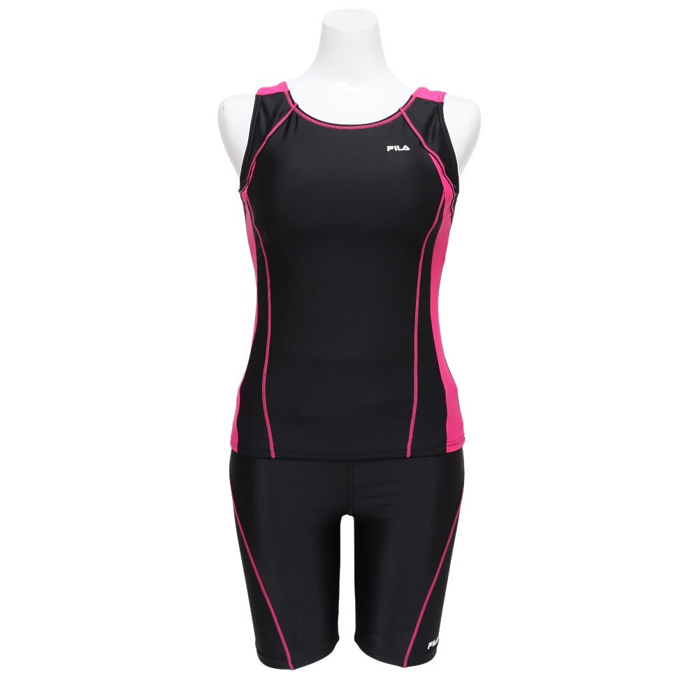 フィラ（FILA）（レディース）フィットネス水着 レディース 水泳 タンキニ 配色セパレート 3132015-BPK