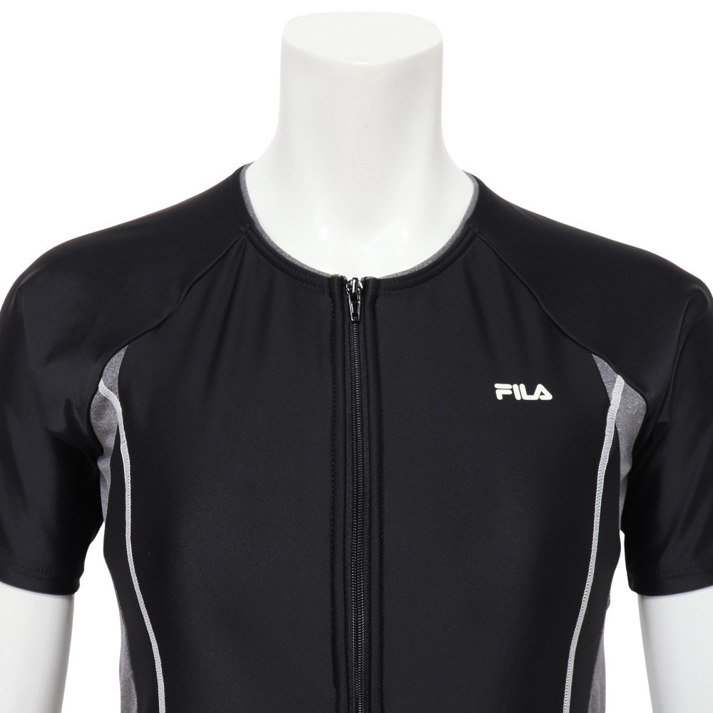 フィラ（FILA）（レディース）フィットネス水着 レディース 水泳 配色袖付フルジップセパレート水着 3132035-BGY