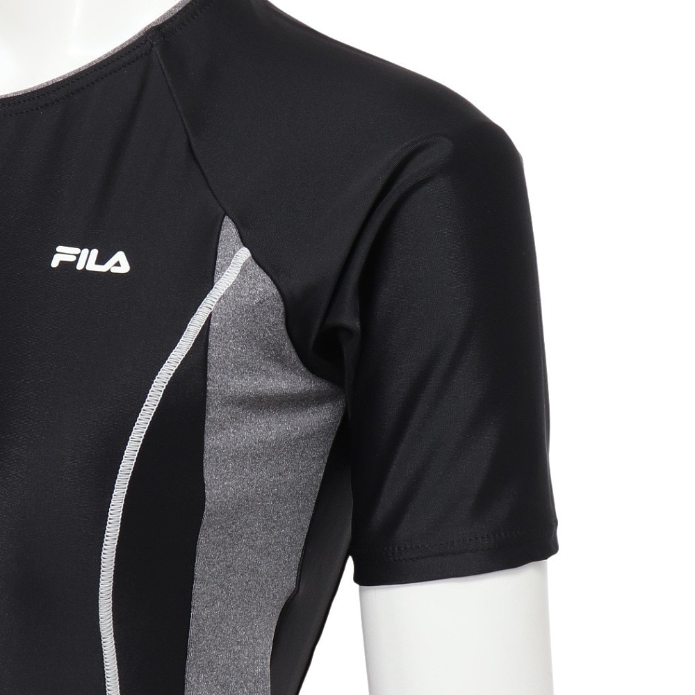 フィラ（FILA）（レディース）フィットネス水着 レディース 水泳 配色袖付フルジップセパレート水着 3132035-BGY