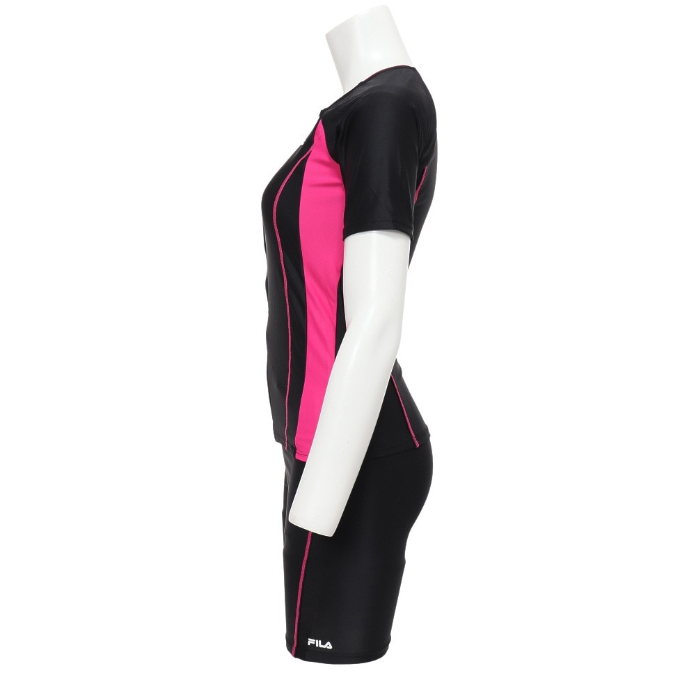 フィラ（FILA）（レディース）フィットネス水着 レディース 水泳 配色袖付フルジップセパレート水着 3132035-BPK