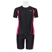 フィラ(FILA)(レディース)フィットネス水着 レディース 水泳 配色袖付フルジップセパレート水着 3132035-BPK