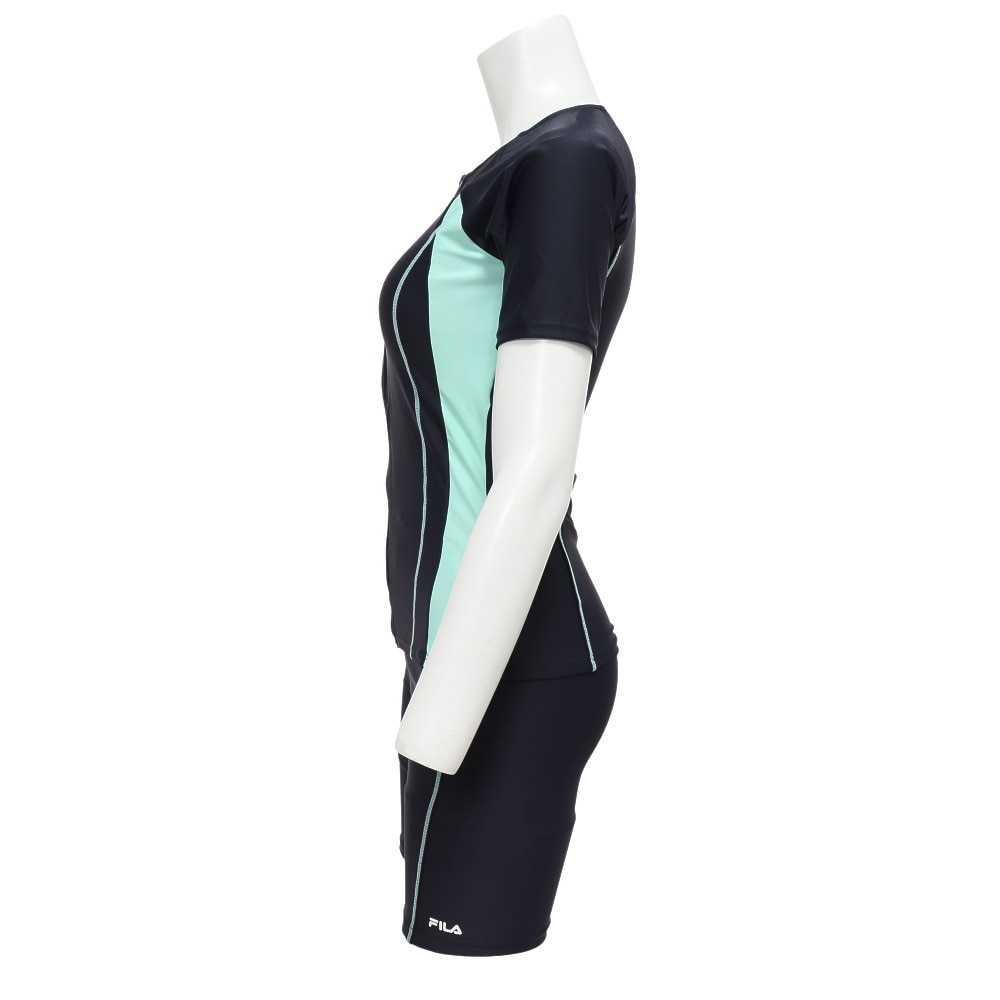 フィラ（FILA）（レディース）フィットネス水着 レディース 水泳 配色袖付フルジップセパレート水着 3132035-GMT
