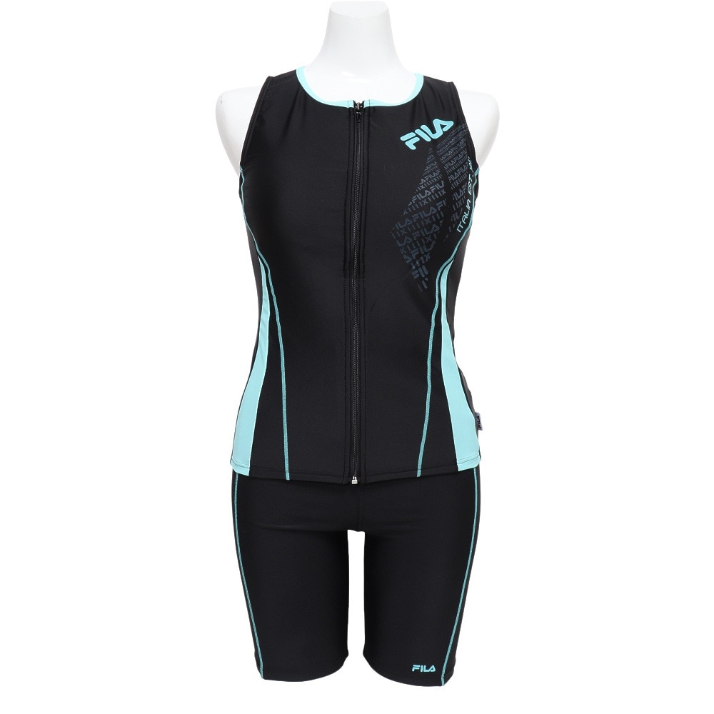 フィラ（FILA）（レディース）フィットネス水着 レディース 水泳 ジップセパレーツ水着 3432015-BMT