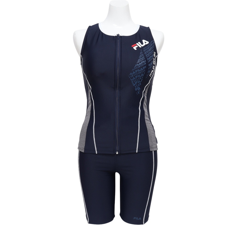 フィラ（FILA）（レディース）フィットネス水着 レディース 水泳 ジップセパレーツ水着 3432015-NV