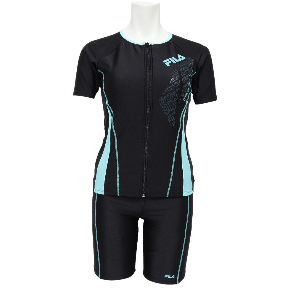 フィラ（FILA）（レディース）フィットネス水着 レディース 水泳 袖付きジップ セパレーツ水着 3432025-BMT