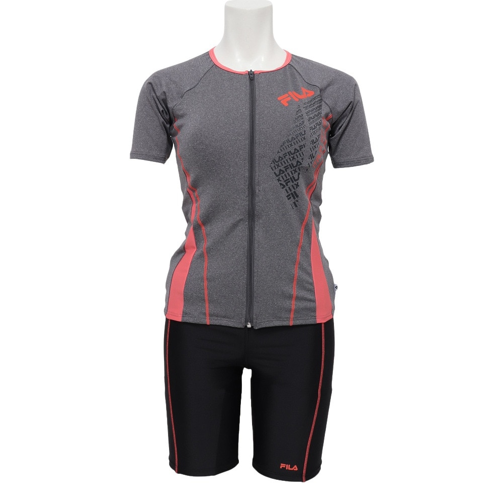 フィラ（FILA）（レディース）フィットネス水着 レディース 水泳 袖付きジップ セパレーツ水着 3432025-GCP