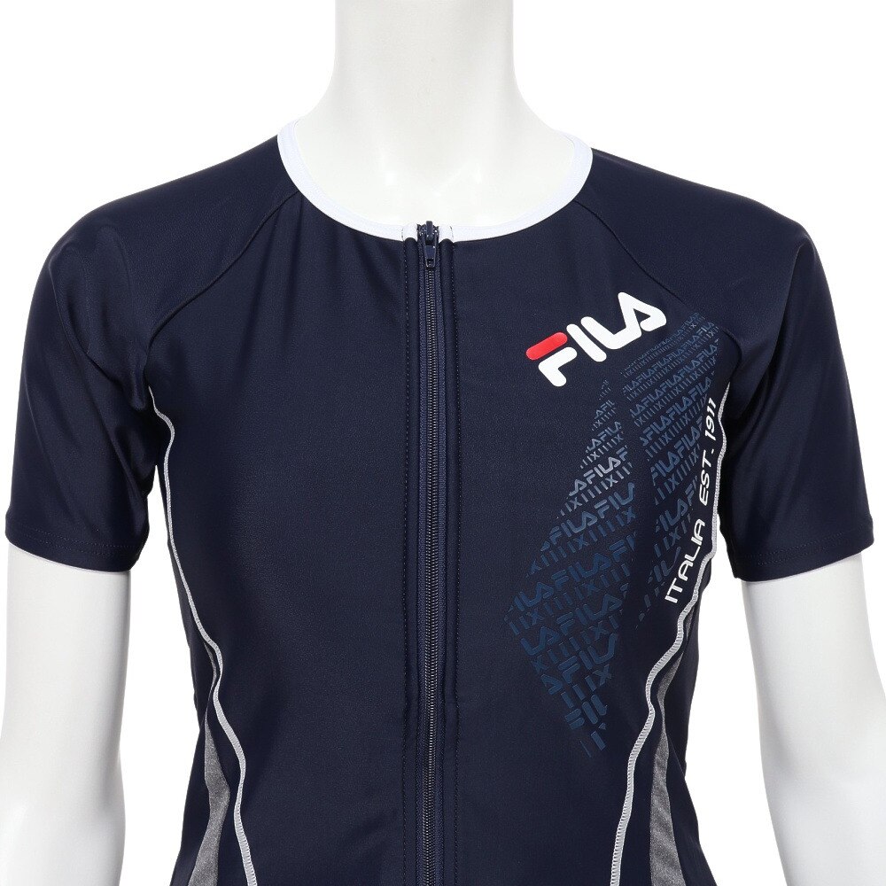 フィラ（FILA）（レディース）フィットネス水着 レディース 水泳 袖付きジップ セパレーツ水着 3432025-NV