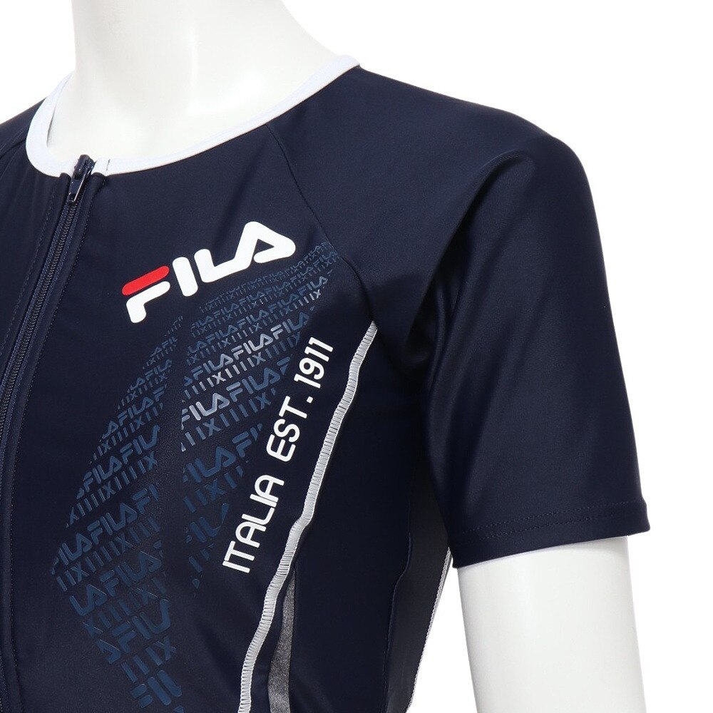 フィラ（FILA）（レディース）フィットネス水着 レディース 水泳 袖付きジップ セパレーツ水着 3432025-NV