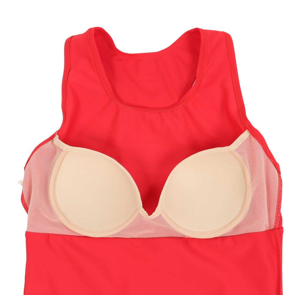 ナイキ（NIKE）（レディース）フィットネス水着 水泳 SU24 ロングスパッツ セパレーツ 上下セット 2993114-005 赤
