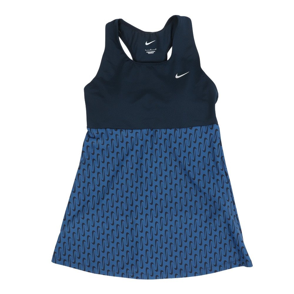 ナイキ（NIKE）（レディース）フィットネス水着 水泳 SU24 ロングスパッツ セパレーツ 上下セット 2993114-008 ネイビー