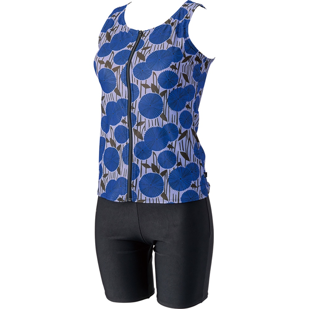 フットマーク（FOOTMARK）（レディース）フィットネス水着 レディース 24セパレーツ 青 M-3Lサイズ 0256643-0010 水中ウォーキング アクアビクス 