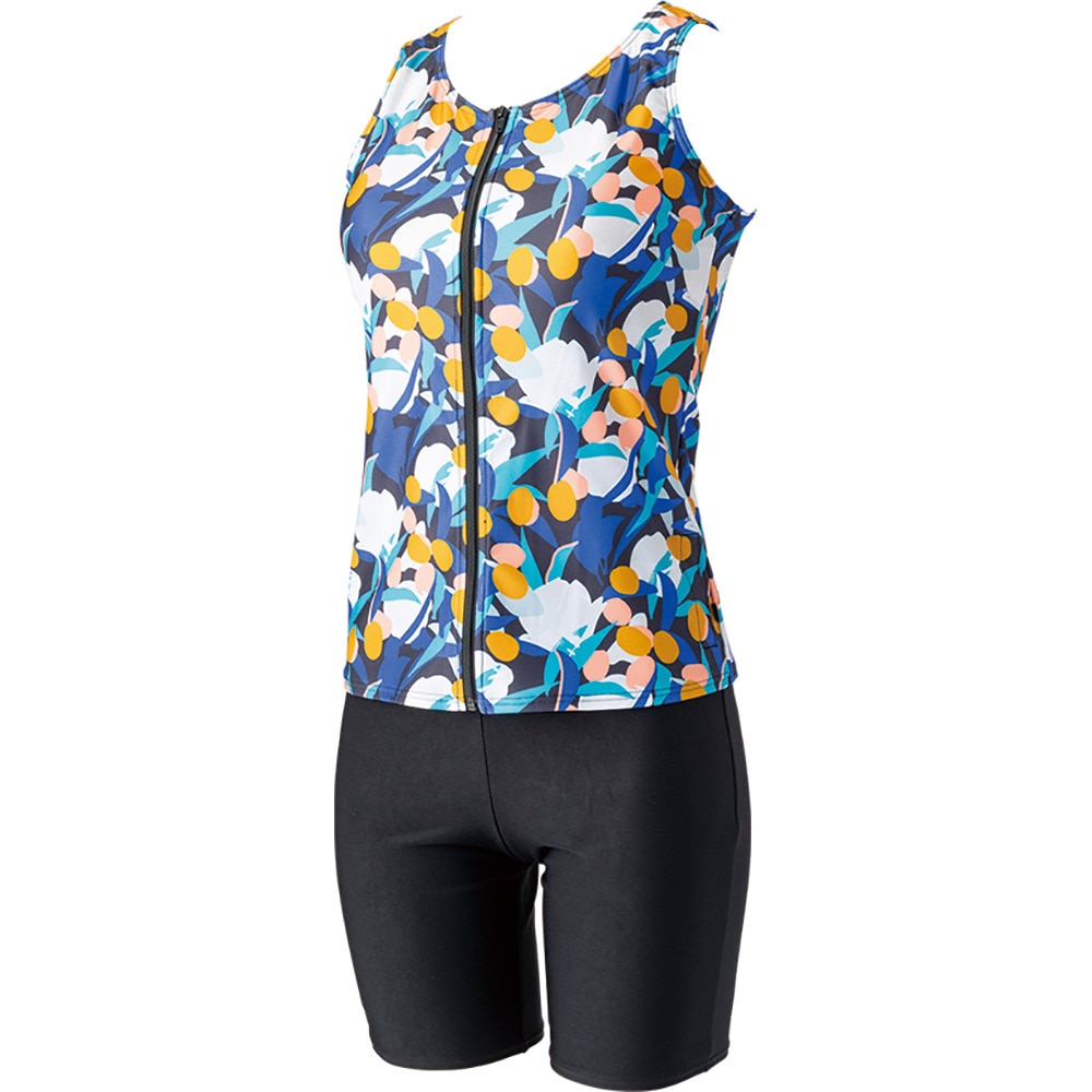 フットマーク（FOOTMARK）（レディース）フィットネス水着 レディース 24セパレーツ 紺 M-3Lサイズ 0256648-0381 水中ウォーキング アクアビクス 