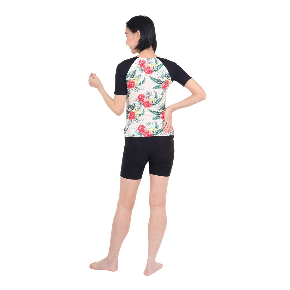 フットマーク（FOOTMARK）（レディース）フィットネス水着 レディース 水泳 長持ちするセパレーツ水着 袖付 0256649-0001