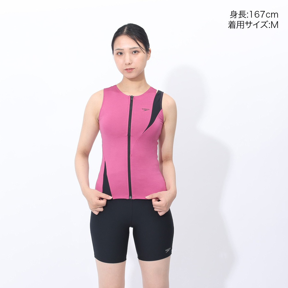 スピード（SPEEDO）（レディース）フィットネス水着 レディース 水泳 ディアゴナジッププロセパレーツ SFW32410 HM