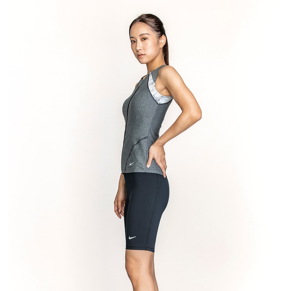 ナイキ（NIKE）（レディース）フィットネス水着 レディース 水泳 ジップ付き袖なしセパレーツ 2993116-009