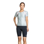 (レディース)フィットネス水着 レディース 水泳 ジップ付き半袖セパレーツ 2993117-458