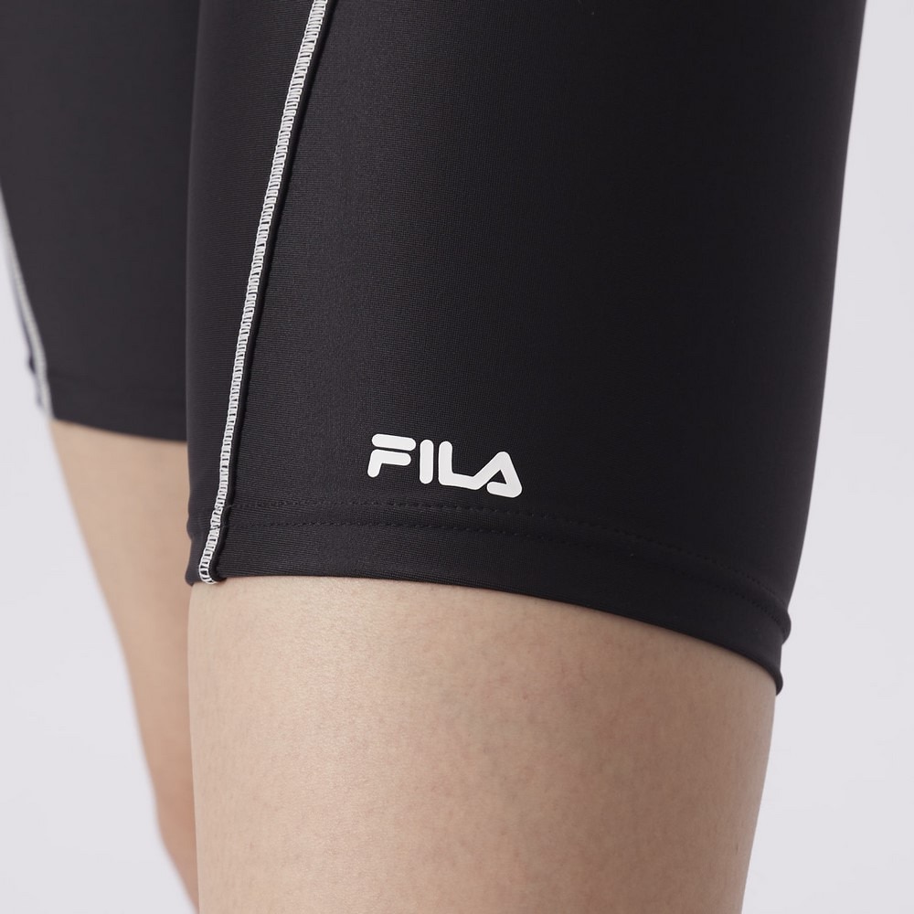 フィラ（FILA）（レディース）フィットネス水着 レディース 水泳 配色 セパレート 大きいサイズ 3132016-BGY 黒