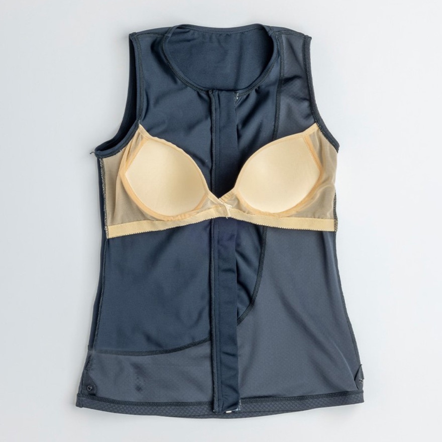 ナイキ（NIKE）（レディース）フィットネス水着 レディース 水泳 ジップ付き袖なしセパレーツ 2993124-009