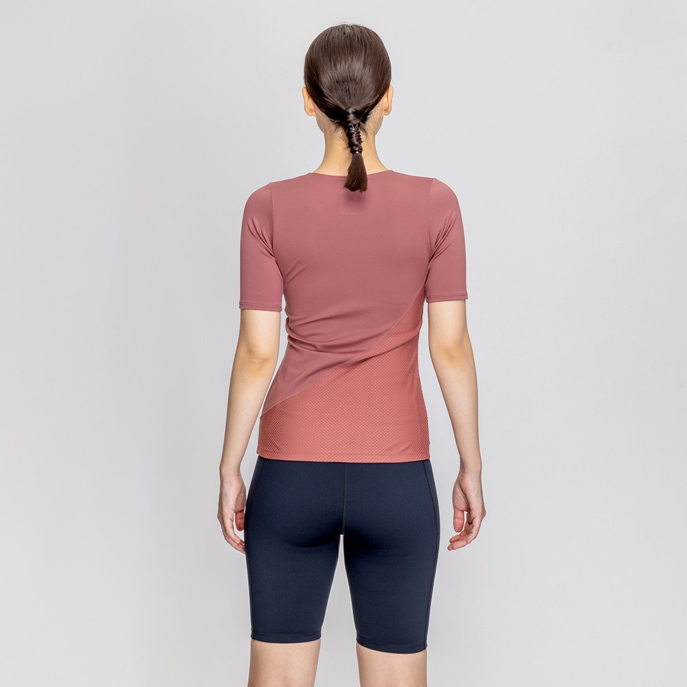 ナイキ（NIKE）（レディース）フィットネス水着 レディース 水泳 ジップ付き半袖セパレーツ 2993125-014