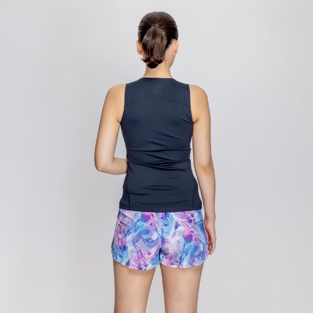 ナイキ（NIKE）（レディース）フィットネス水着 レディース 水泳 SP25 ジップ付き袖なし総柄2in1パンツセパレーツ 2993128-132