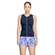 (レディース)フィットネス水着 レディース 水泳 SP25 ジップ付き袖なし総柄2in1パンツセパレーツ 2993128-132