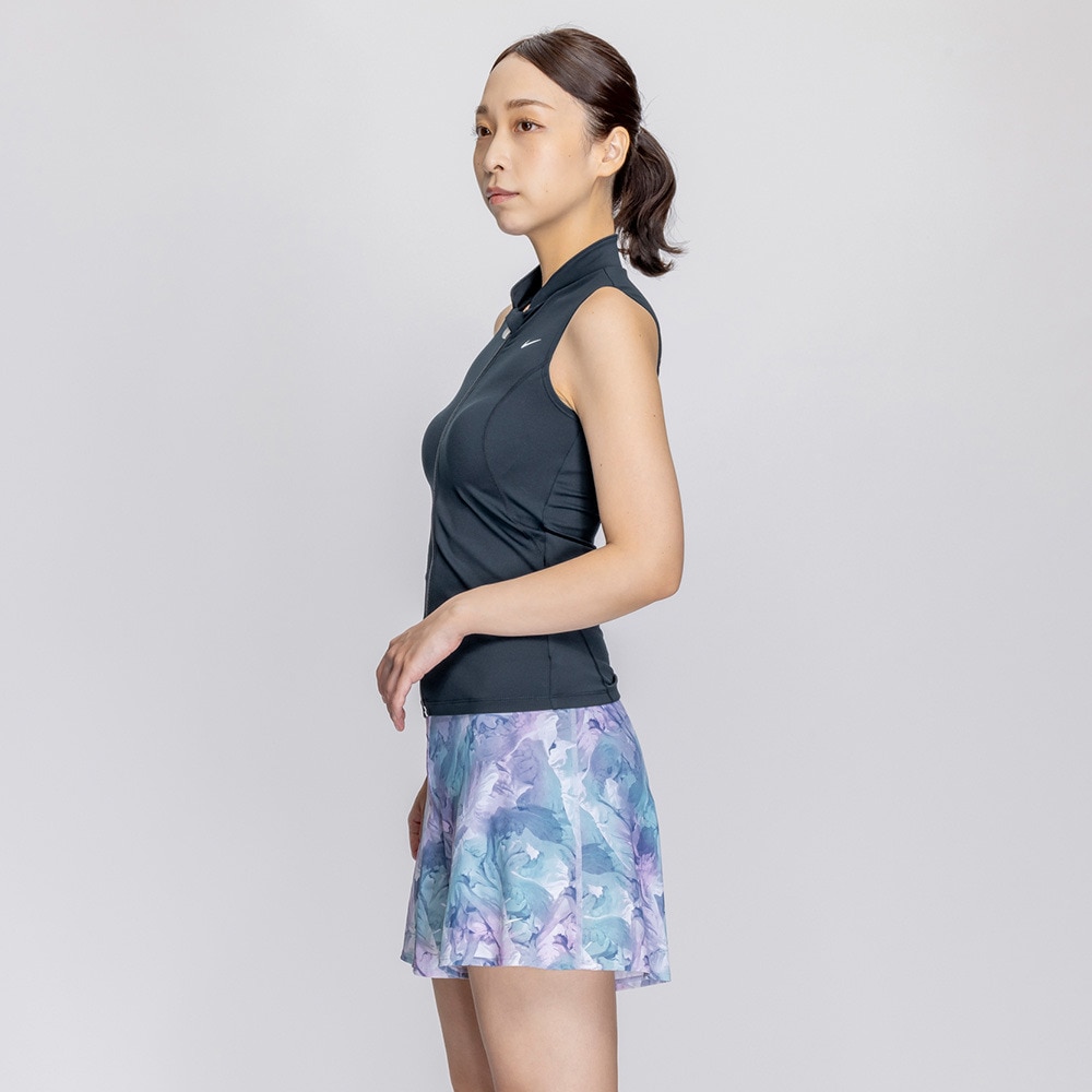 ナイキ（NIKE）（レディース）フィットネス水着 レディース 水泳 ジップ付き袖なしゆったりシルエット総柄2in1パンツセパレーツ 2993129-018