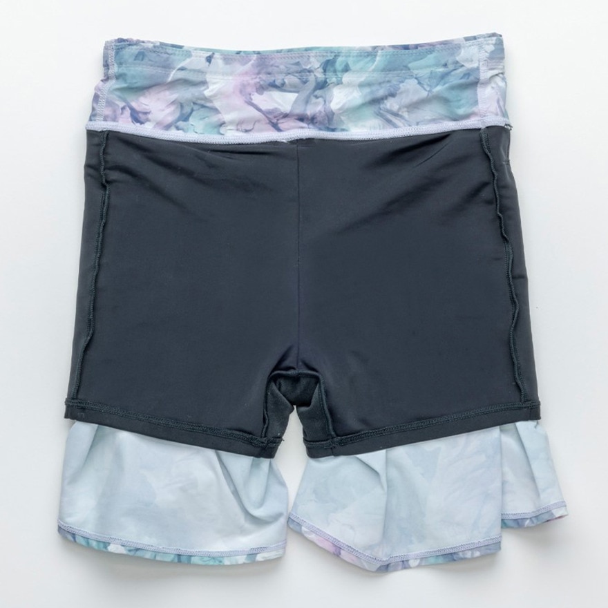 ナイキ（NIKE）（レディース）フィットネス水着 レディース 水泳 ジップ付き袖なしゆったりシルエット総柄2in1パンツセパレーツ 2993129-018